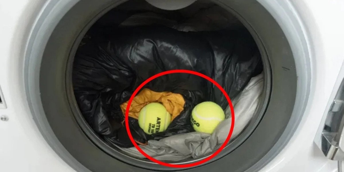 çamaşır makinesine tenis topu atmak
