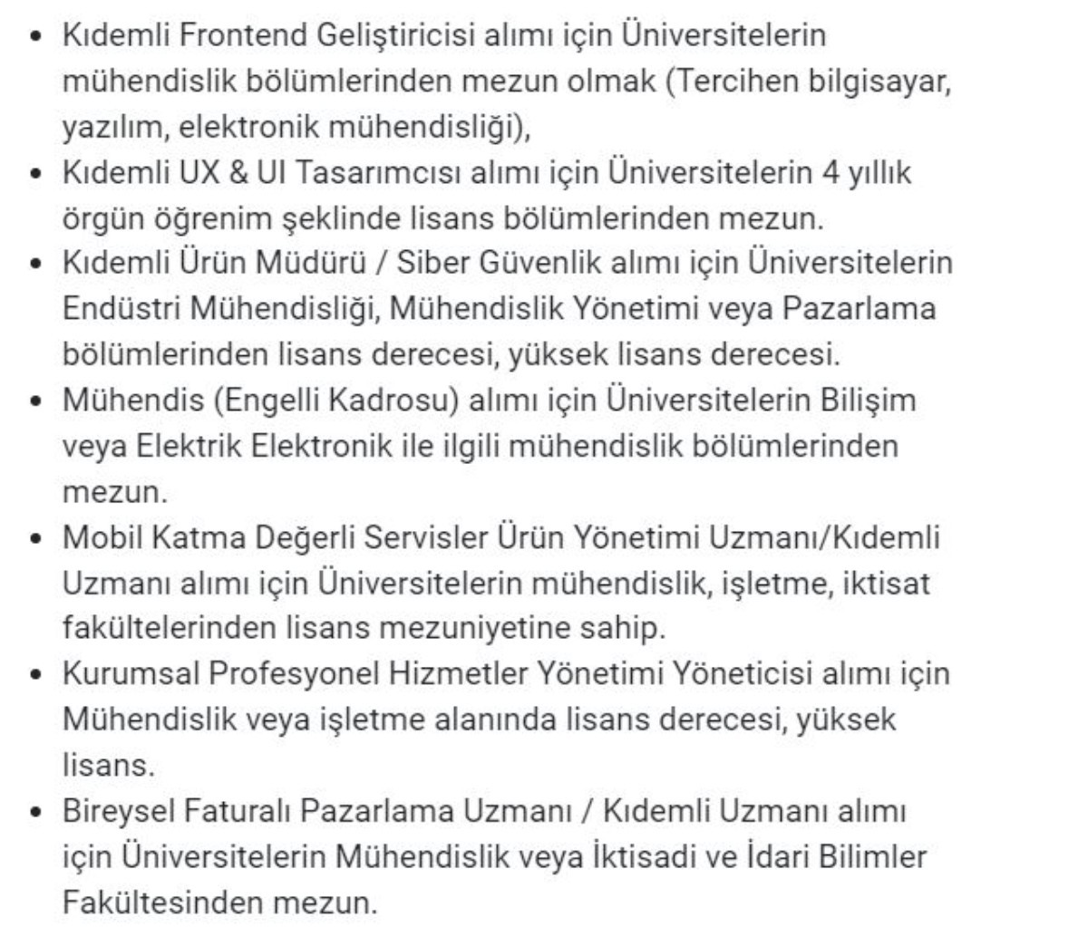 Türk Telekom KPSS şartsız personel alımı yapıyor