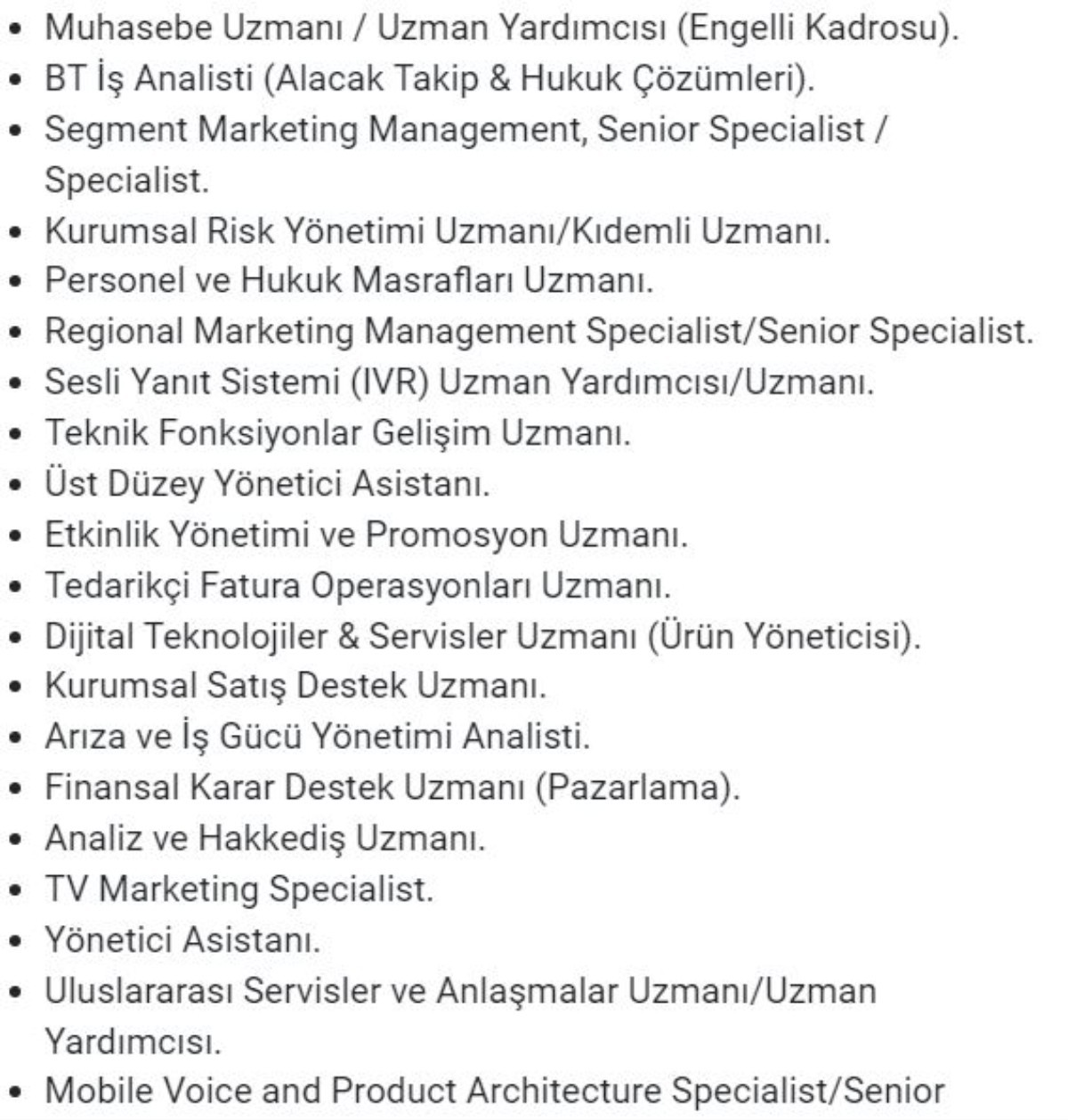 Türk Telekom KPSS şartsız personel alımı yapıyor