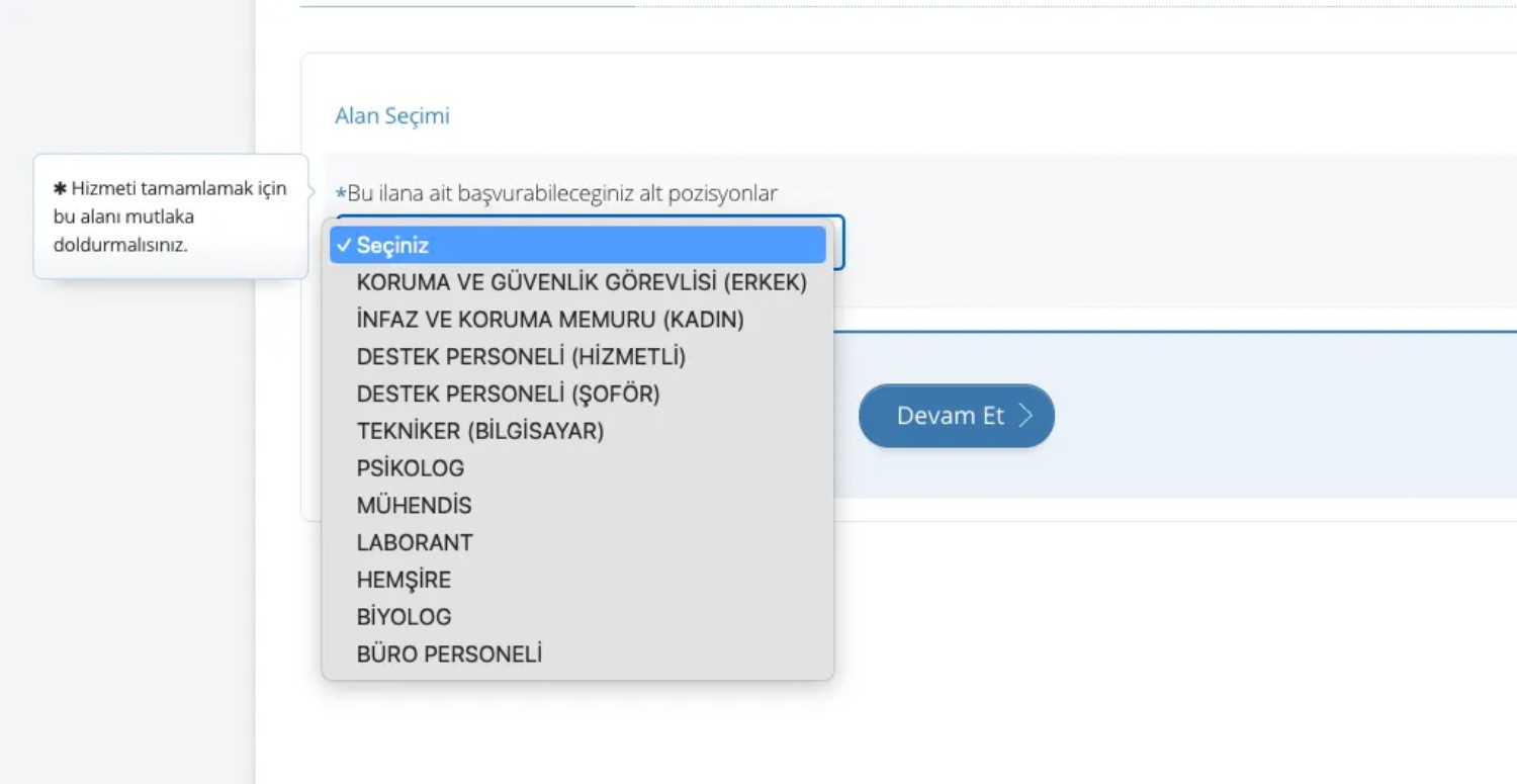 BAŞVURU EKRANI HAKKINDA